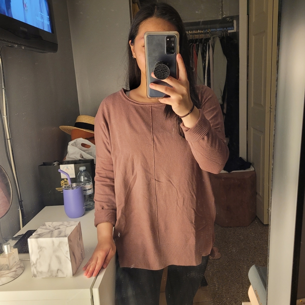 Knit Mauge Longsleeve Top